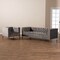 Baxton Studio Zanetta Gray Velvet Gold Finished 2-Piece Sofa and Lounge Chair Set 153-9689-8324 - alternate 3